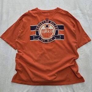 Vintage Style Old Time Hockey Edmonton Oilers Tee